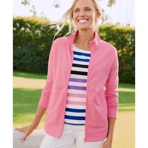 Talbots T for Talbots Cozy Crush Jacket Pink Full Zip UPF Medium Petite